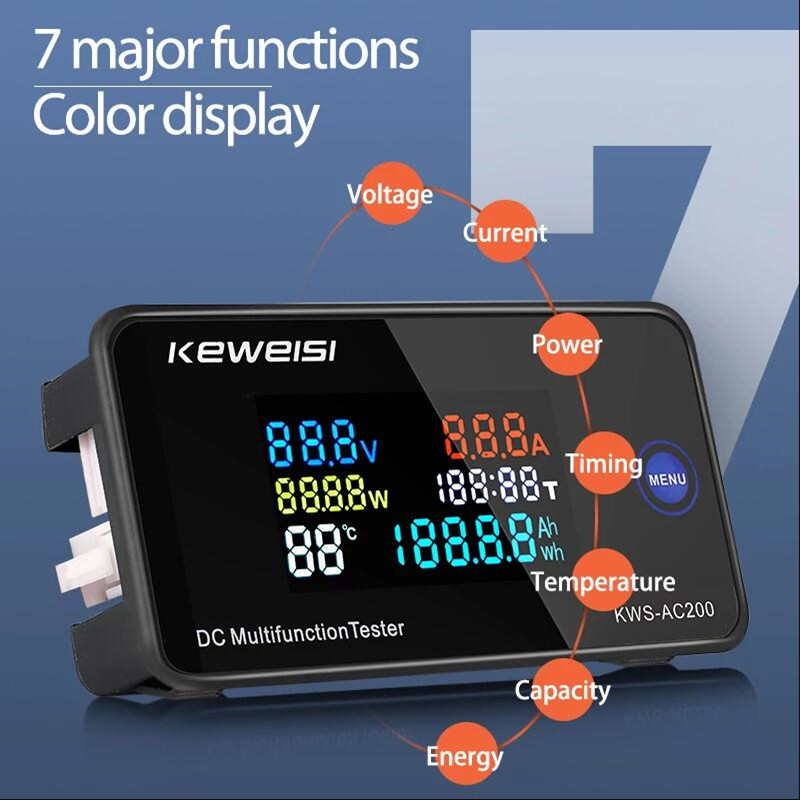 Renewable Energy Demonstration Kit - KWS DC-200 Voltmeter Ammeter DC 0-200V